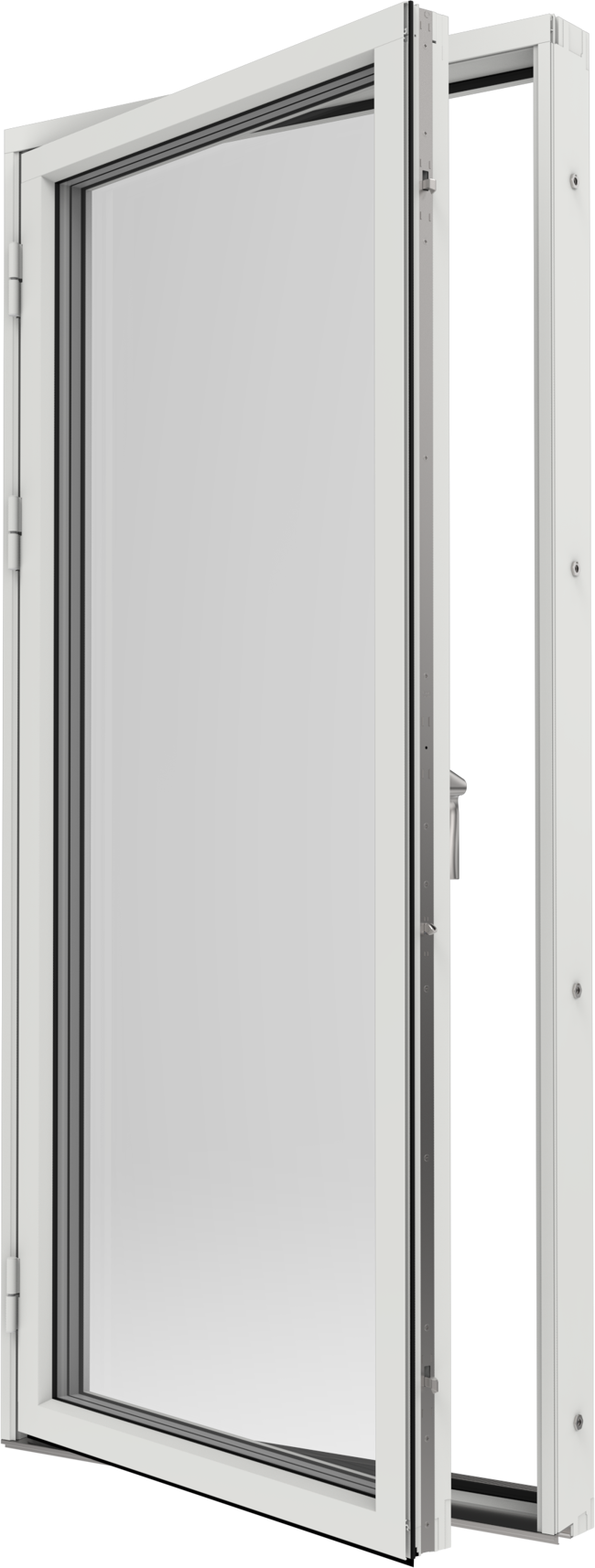 Original Alu 100 och Precision, Altandörr helglasad utsida öppen