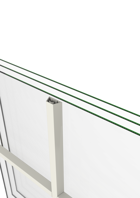 Löstagbar smal utanpåliggande aluminiumspröjs, SP1.1 detalj